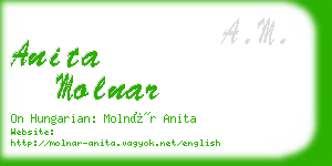 anita molnar business card